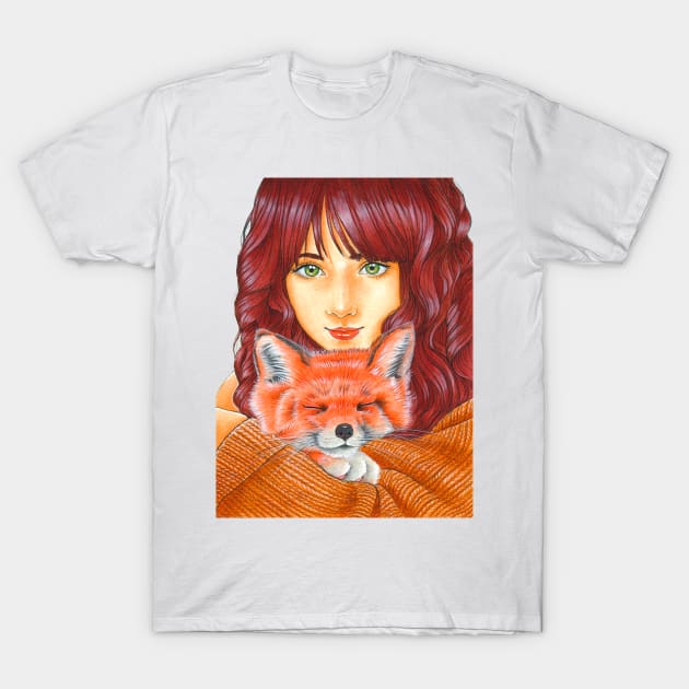 Red Velvet T-Shirt by MJWilliamArt